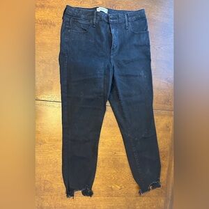 Abercrombie & Fitch The Super Skinny Ankle High Rise Black Jeans